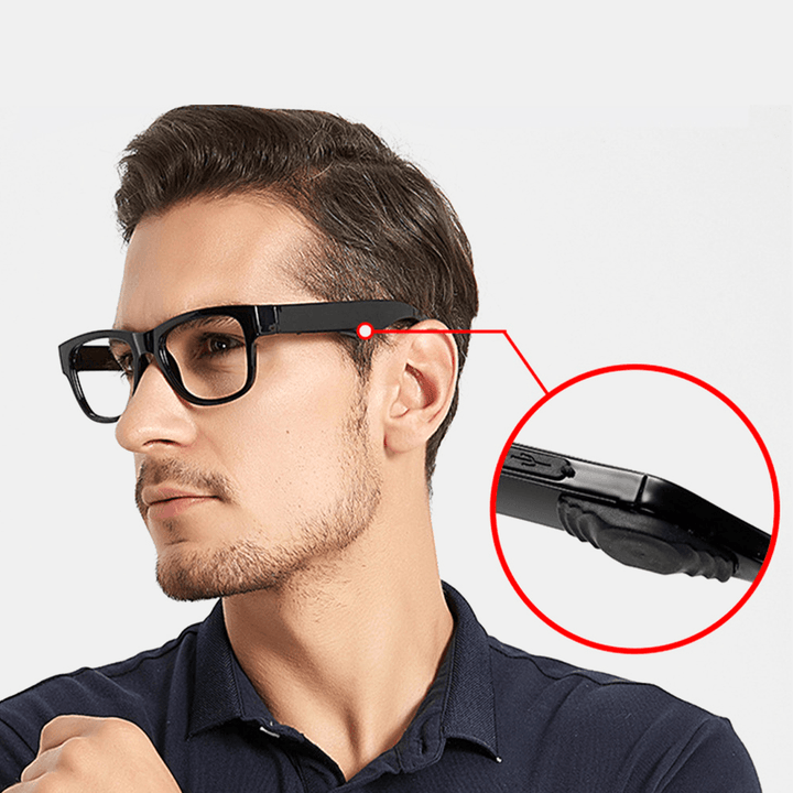 Unisex Bluetooth Headset Anti-Blue Light Intelligence Touch Outdoor Riding Plain Glasses