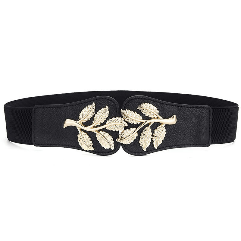 Women Skirt Decoration Waist Design PU Belt Casual Wild Vogue Elastic Waistband Waist Belt