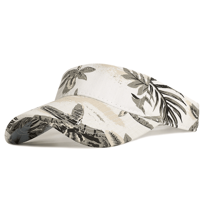 Outdoor Sports Sunshade Printed Floral Empty Top Hat