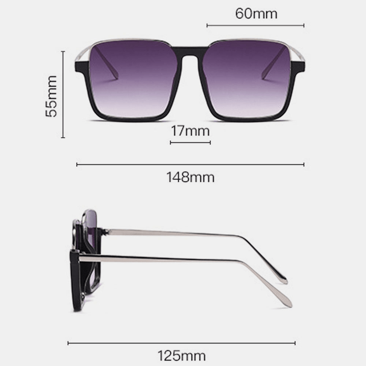 Unisex Square Frame Half Frame Anti-Blue Light Anti-Uv Sunglasses