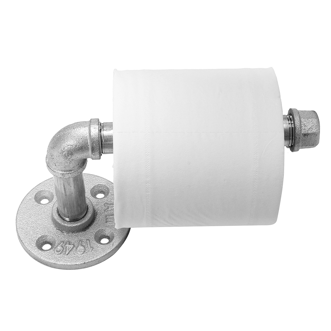 Industrial Steampunk Pipe Wall Toilet Roll Paper Napkin Towel Shelf Holder Storage