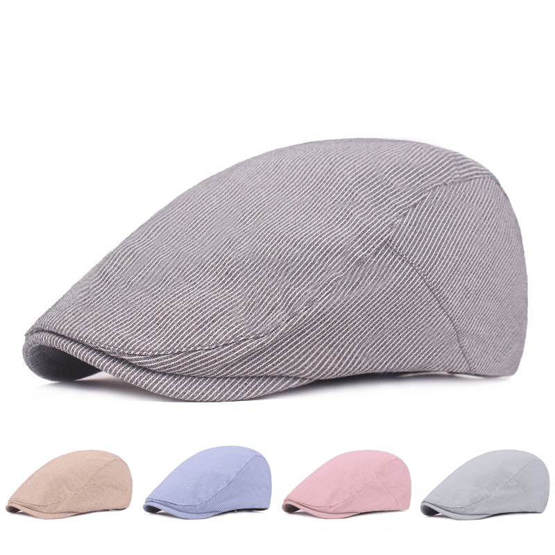 Men Cotton Double-Sided Adjustable Painter Beret Hat