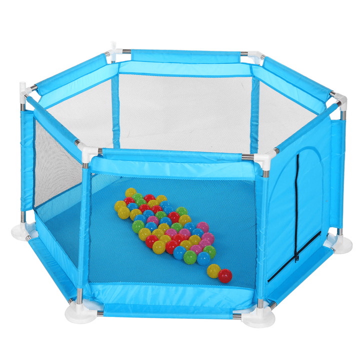 Baby Safety Playpen Playing House Balls Tent Kid Activity with Folding Basket 50 Pcs Ocean Balls