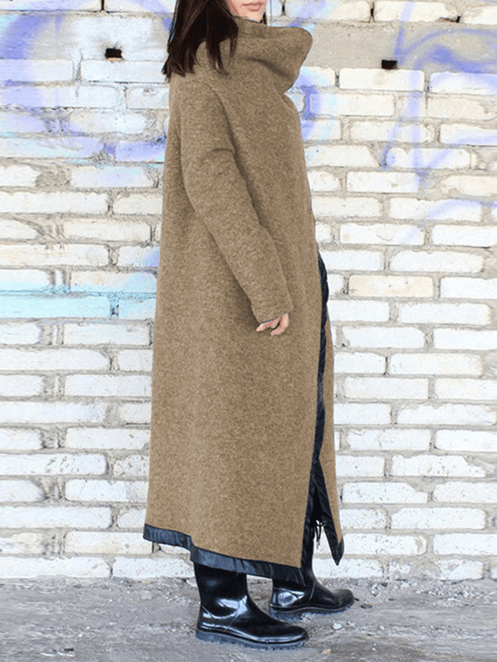 Casual Women Loose Stand Collar Long Coats