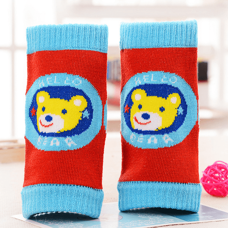 Baby Infant Safety Crawling Short Knee Socks Cartoon Pads Leg Protector Kneepad