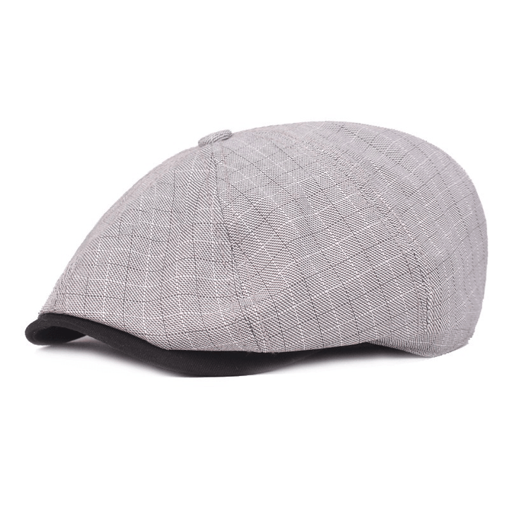 Men Visor Linen Newsboy Beret Caps - MRSLM