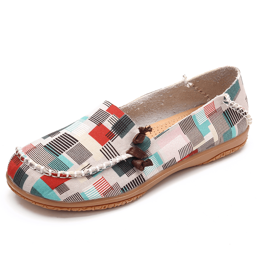 Women Colorful Pattern Exclusively Sold Slip Resistant Flats - MRSLM