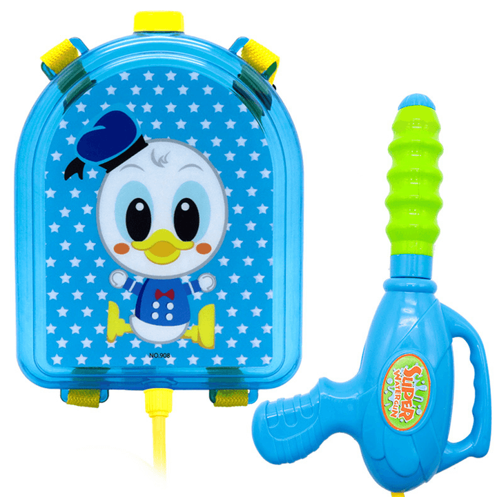 Children'S Beach Playing in the Water Stall Toy Transparent Backpack Water Gun Pull-Out Water Gun