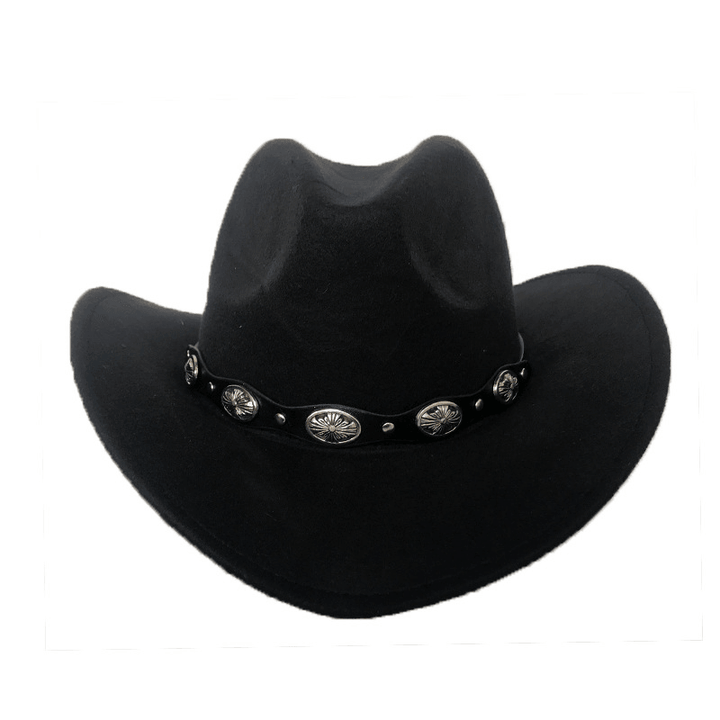 Punk Style Cowboy Hats and Felt for Men and Women