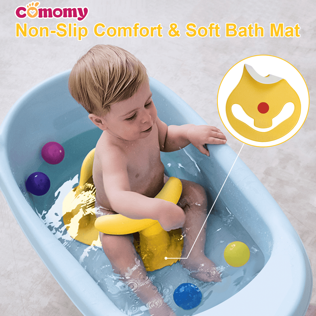 Infant Bath Seat Non-Toxic TPR Material Hands-Free Support Design Toddler Baby Bathtub Seat 6 to 12 Months