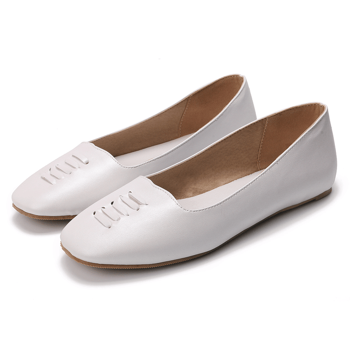 Women Square Toe Comfy Lightweight Slip on Loafers