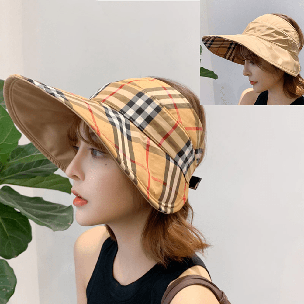 Double-Sided Multi-Purpose Lattice Top Hat Cover Face Anti-Uv Cap