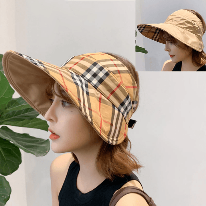 Double-Sided Multi-Purpose Lattice Top Hat Cover Face Anti-Uv Cap