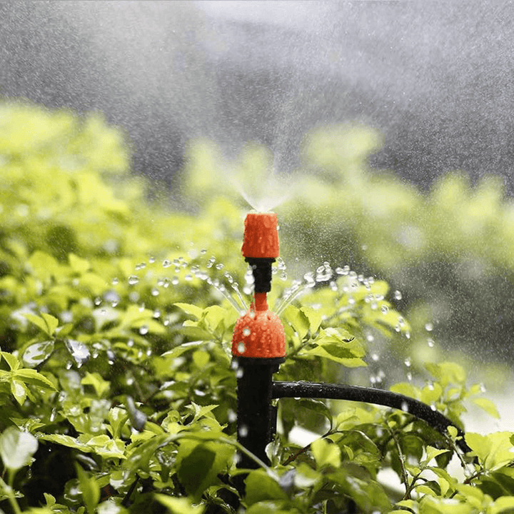 45Pcs 50Ft/15M Drip Irrigation Kit Garden Irrigation System with Distribution Tubing Hose Adjustable Nozzles Plant Watering Kit Mist Irrigation System for Garden Greenhouse Patio Lawn