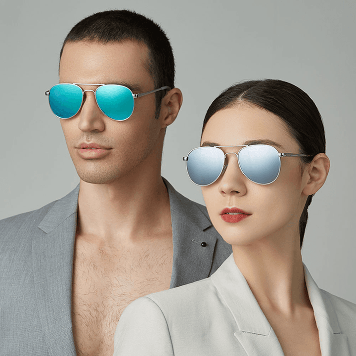 Unisex Casula Fashion Full Metal Frame Narrow Rim Elegant UV Protection Sunglasses