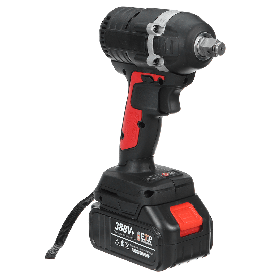 388VF 630Nm Cordless Electric Impact Wrench + 2X Lithium Ion Batteries and Charger