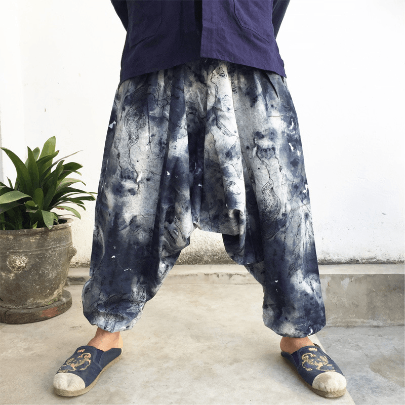 Men'S Crotch Pants Loose Thai Pants Bloomers