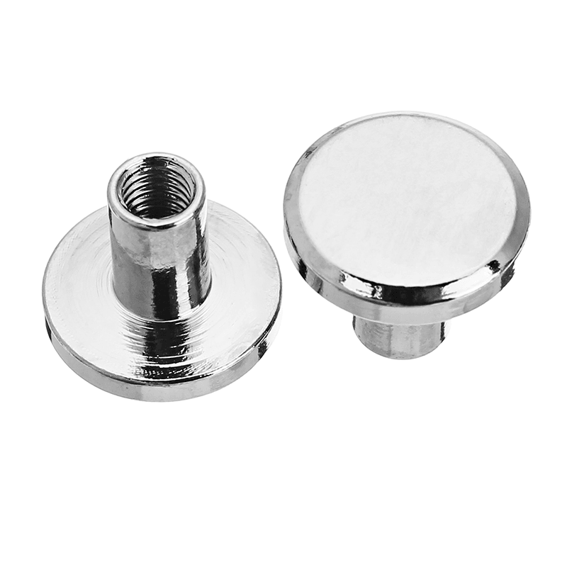 10Pcs 8Mm Sliver Chicago Screw round Flat Head Stud Rivet Leather Decoration Bookbinding