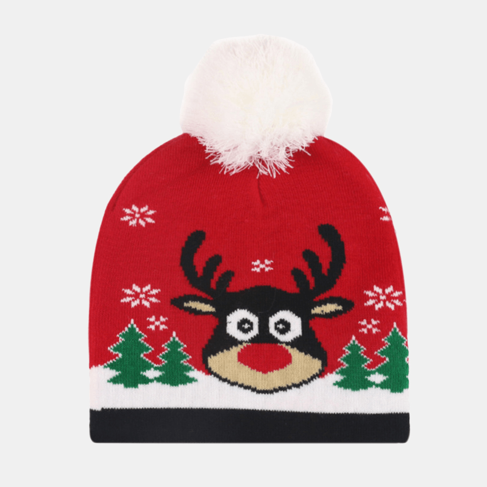 Christmas Knitted Jacquard Hat Unisex Warm Beanie Caps - MRSLM