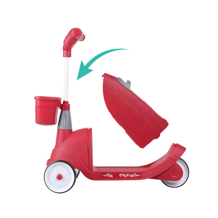 4.8CM Wide Shock-Absorbing Wheels Children'S Three-Wheeled Scooter ABS Plastic Limit 30 ¬∞ Children Bike