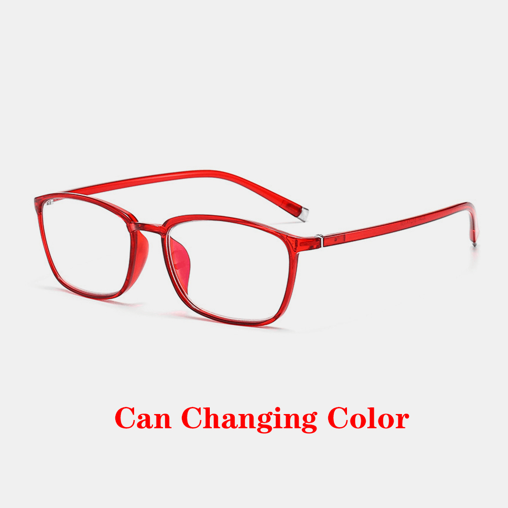 Unisex Bendable Anti-Blue Light Changing Color Full Frame Multifocal Dual-Use Reading Glasses Presbyopic Glasses - MRSLM