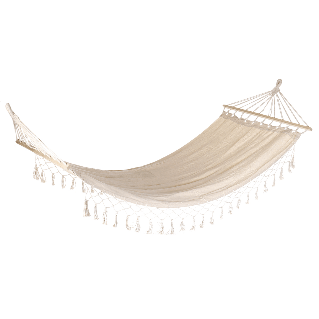 200*100CM Hand-Woven Tassel Hammock Portable Outdoor Tent Hanging Swing Hiking Chair for Camping