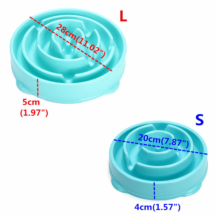 Dog Slow Food Bowl down Eating Feeder Dish Pet Dog Cat Feeding anti Slip Gulp