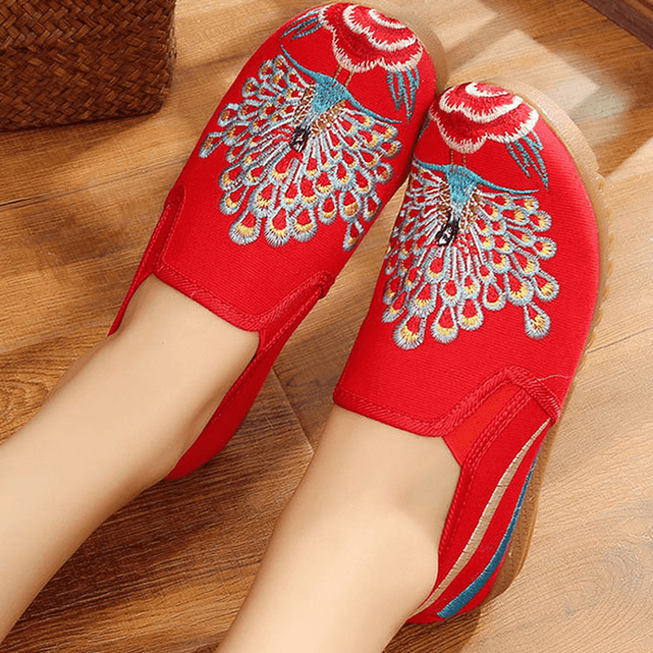 Women Loafers Flower Slip on Comfy Flat Casual Shoes