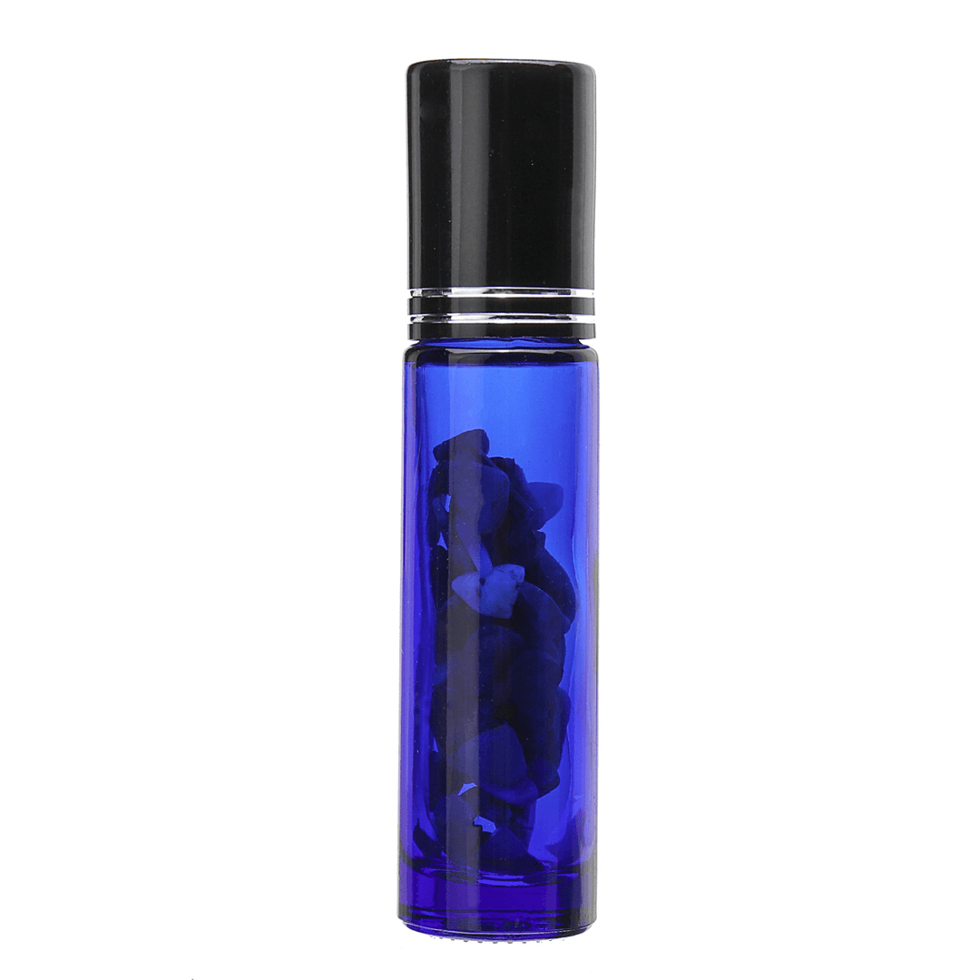 10Pcs Natural Crystals Glass Essential Oil Gemstone Roller Ball Chip inside Bottles