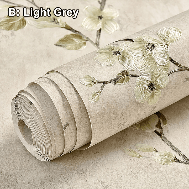 3D Floral Embossed Wallpaper Self Adhesive Non-Woven Wallpapers Home Decor 5M¬≤ - MRSLM