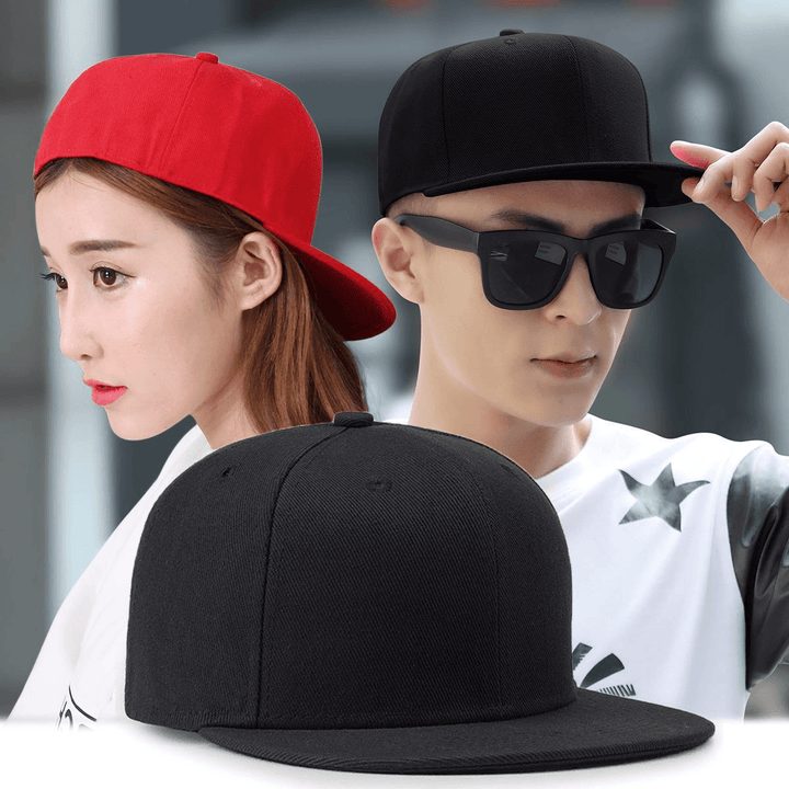 Hip Hop Full Cover Flat Brim Baseball Light Plate Hip Hop Street Dance Flat Hat