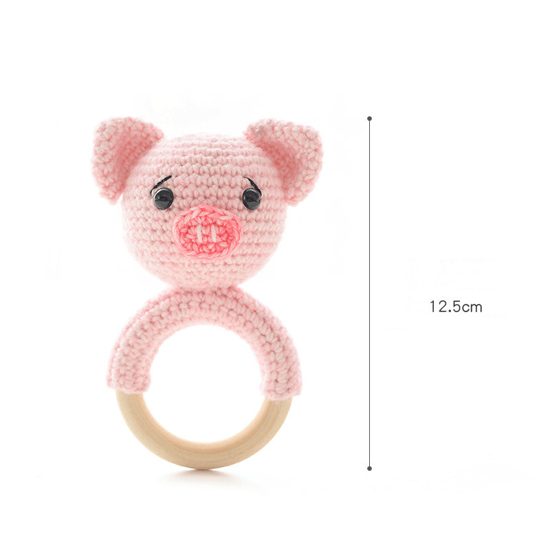 Wool Hand-Knitted Baby Rattle Crochet Diy Material Package