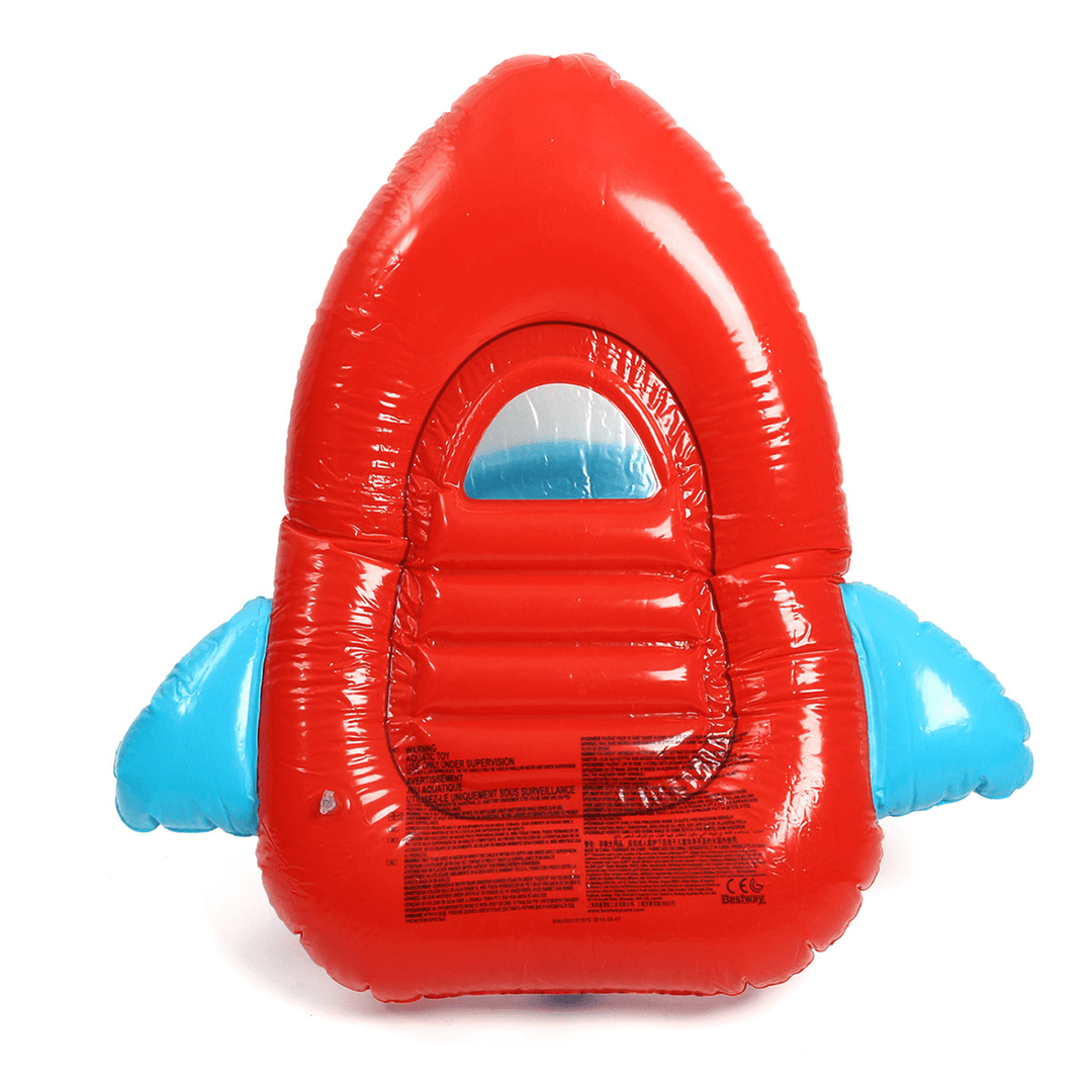 Inflatable Toddler Baby Swimming Ring Plane Float Kid Swimming Pool Seat with Canopy