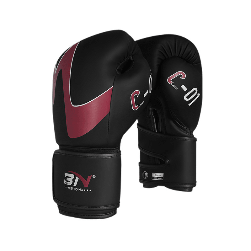 10/12 OZ PU Sports Boxing Gloves Adult Men and Women Fight Sanbag Fighting Trainning Rubber Breathable Thickened - MRSLM