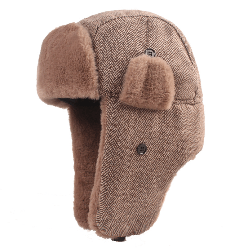 Men'S Thick Warm Ear Protection Snow Cap