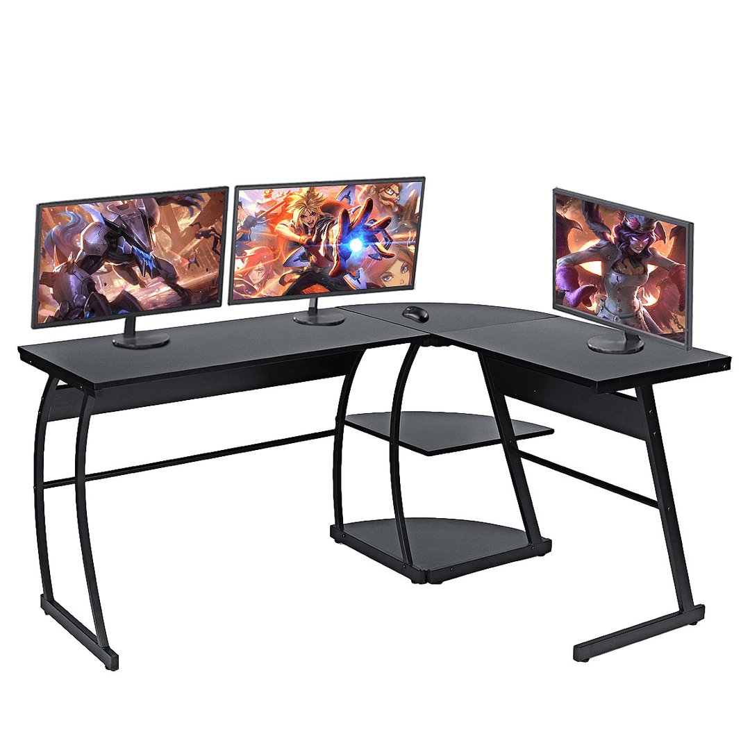 L-Shape Desk 73 Inch Corner Computer Desk Laptop PC Table Workstation Study Gaming Office