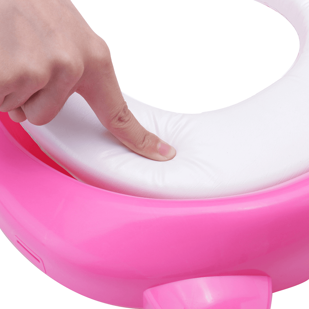 Super Safe Non-Slip Soft Kids Child Toilet Chair Seat Ladder Step Potty Training