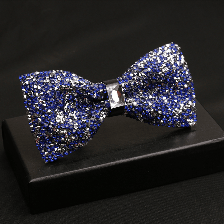 Fashionable Men'S Shiny Diamond Bow Tie