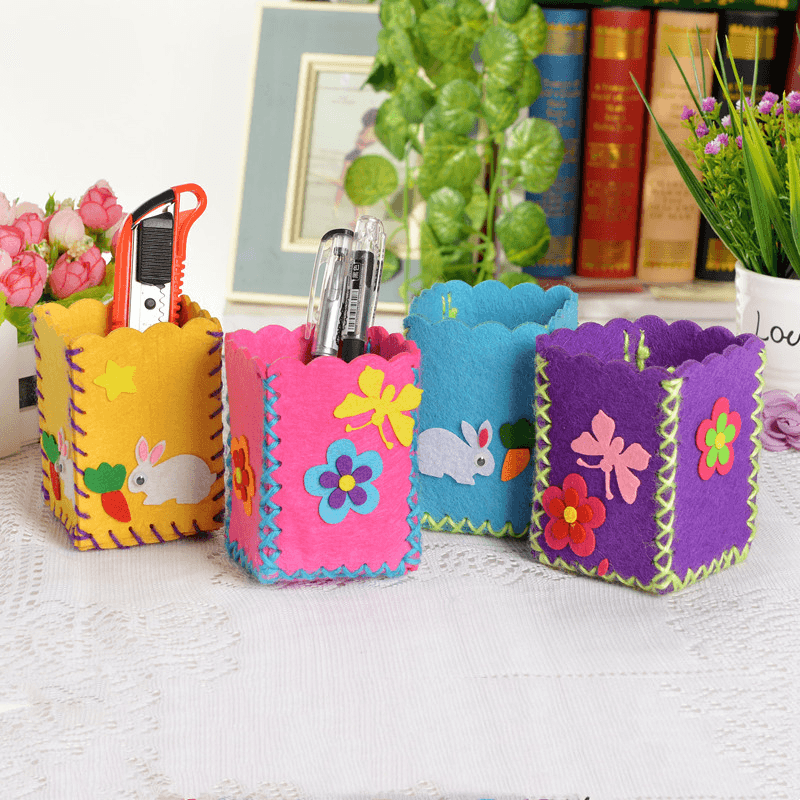 Children'S Handmade Cloth Pen Holder Three-Dimensional Diy