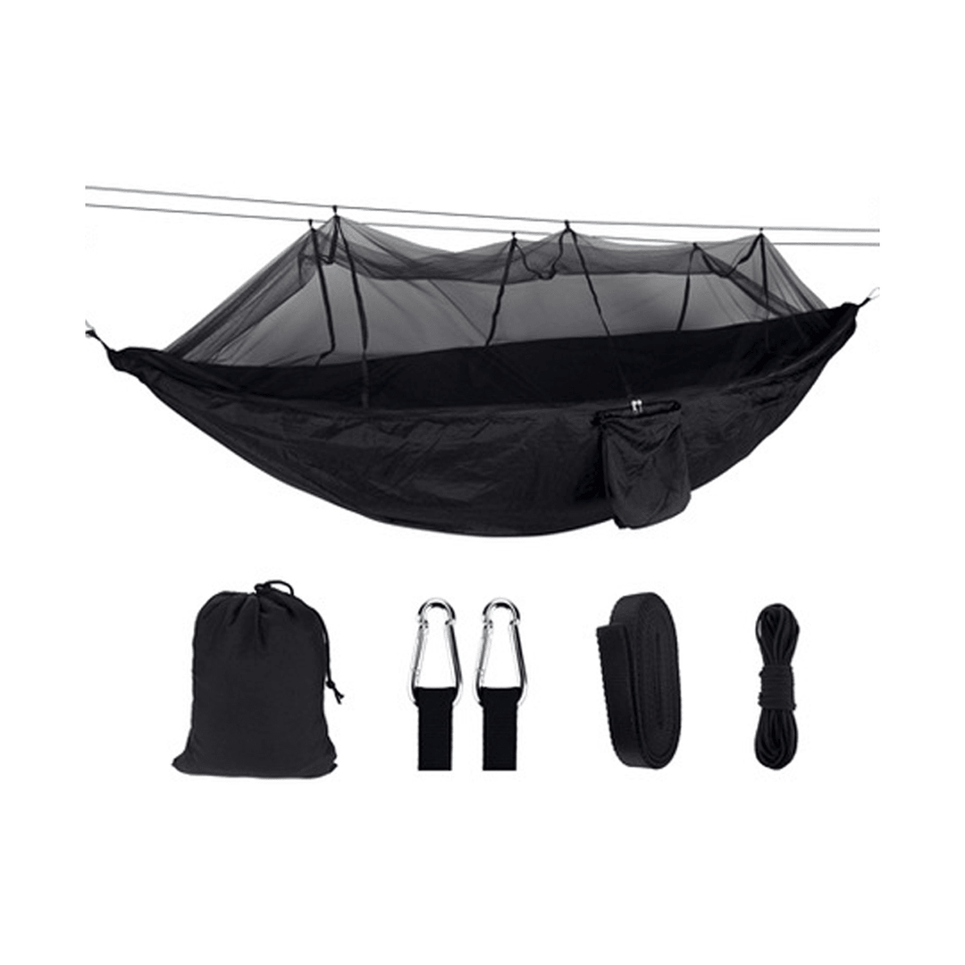 260X140Cm Double Outdoor Travel Camping Hanging Hammock Bed W/ Mosquito Net Kit