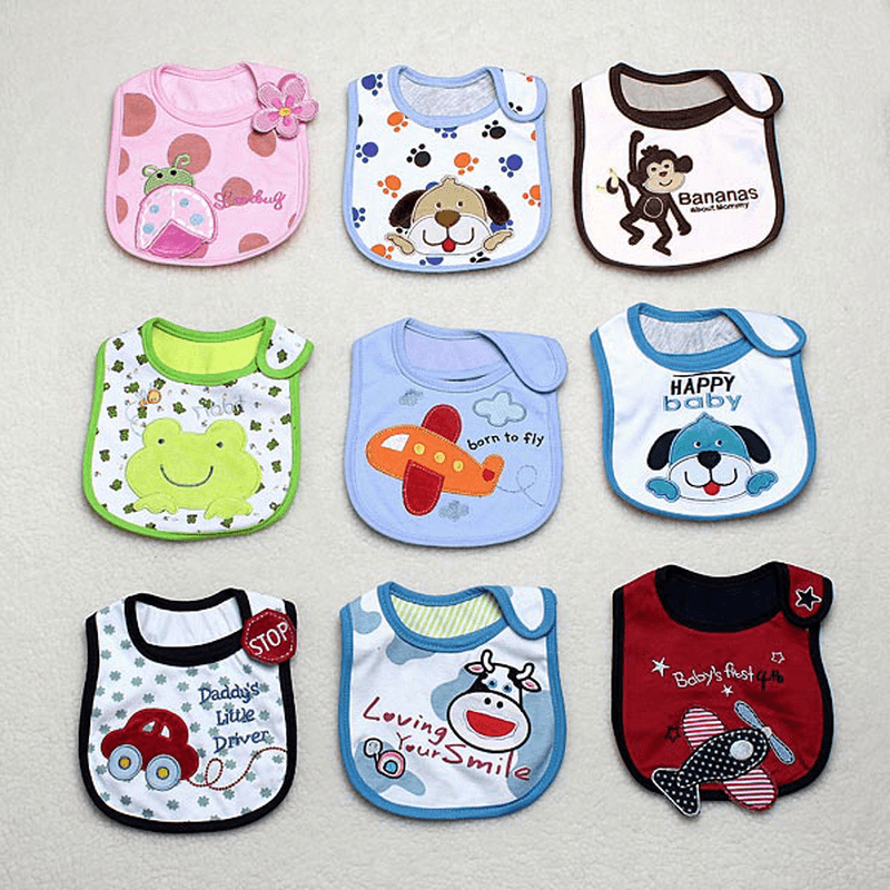 Baby 3 Layer Cotton Napkin Saliva Towel Lunch Bibs Waterproof - MRSLM