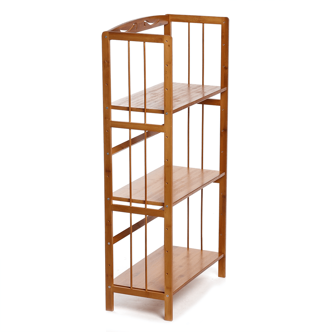 3 Layers 50/70Cm Wood Holder Bookshelf Space Saving Floor Bookcase for Creative Modern Small Home Decoration