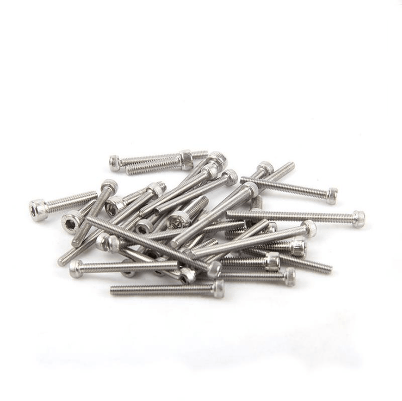 Suleve‚Ñ¢ M3SH10 50Pcs M3 304 Stainless Steel 10-20Mm Hex Socket Cap Head Screw Bolts Nut Optional Length