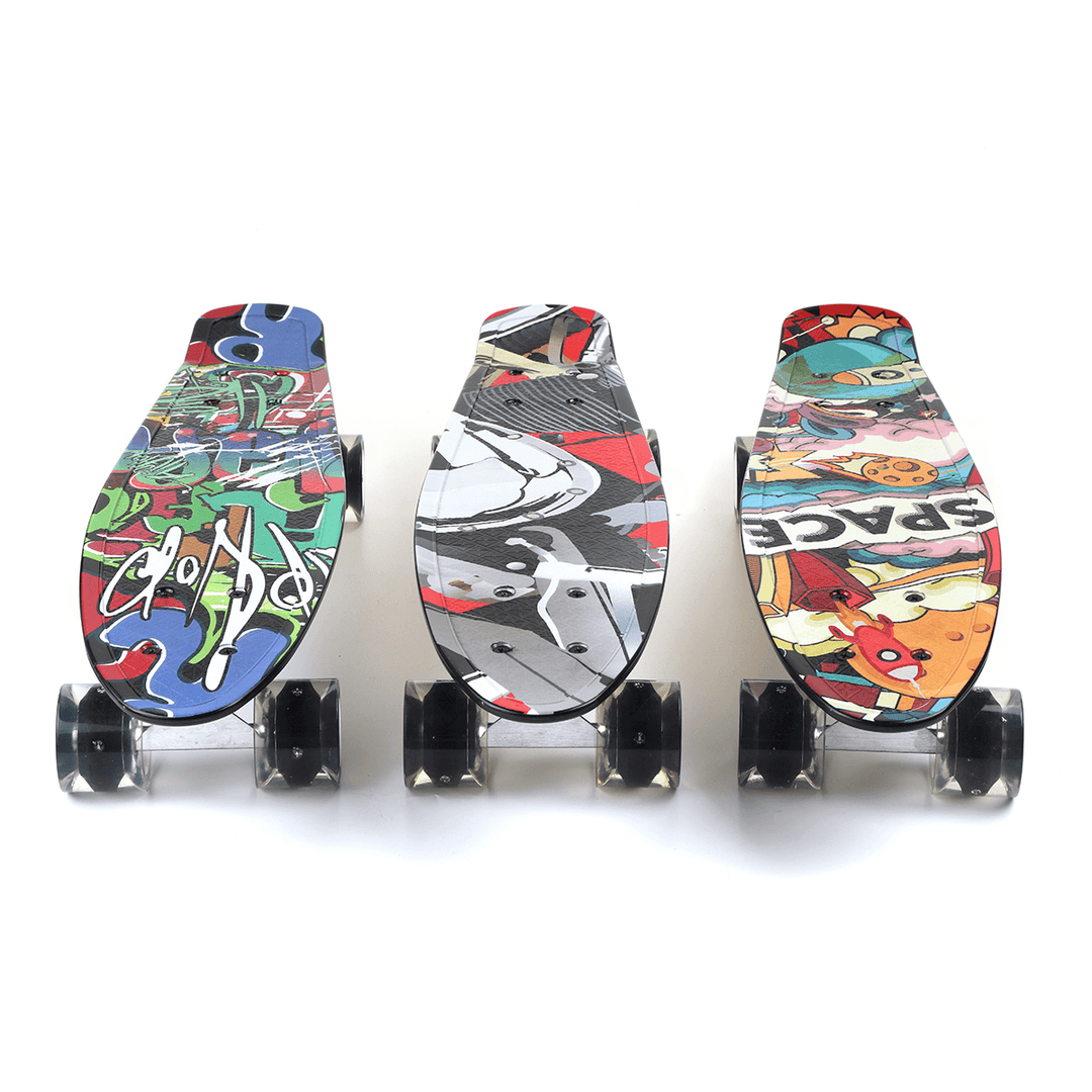 22 Inch Skateboard 4 Flashing Wheels Teenager Adult Figure Skating Street Outdoor Sports Skating Board