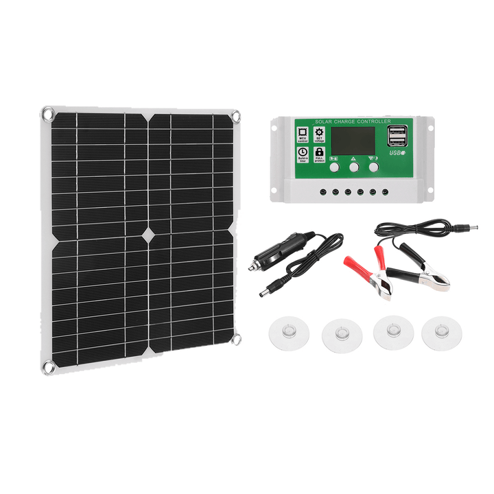 40W Solar Panel Dual USB 30A Controller Solar Cell for Yacht RV Battery Charger - MRSLM