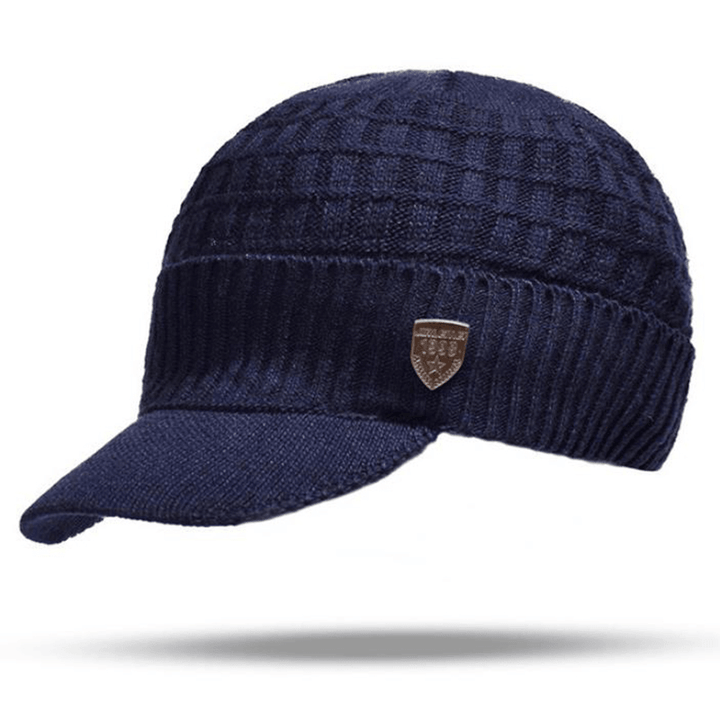 Knitted Hat Pleated Cap to Keep Warm