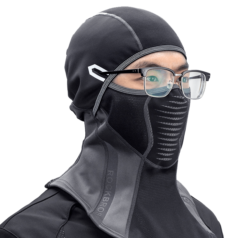 ROCKBROS Balaclava Winter Ski Cycling Mask Windproof Fleece Warm Hat Scarf Men Thermal Face Mask Cover