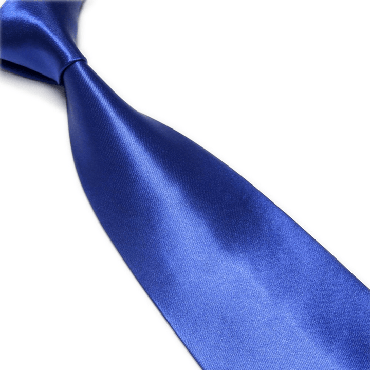 Men'S Imitation Silk Solid Color Wide Tie Knot Wedding Banquet Bright