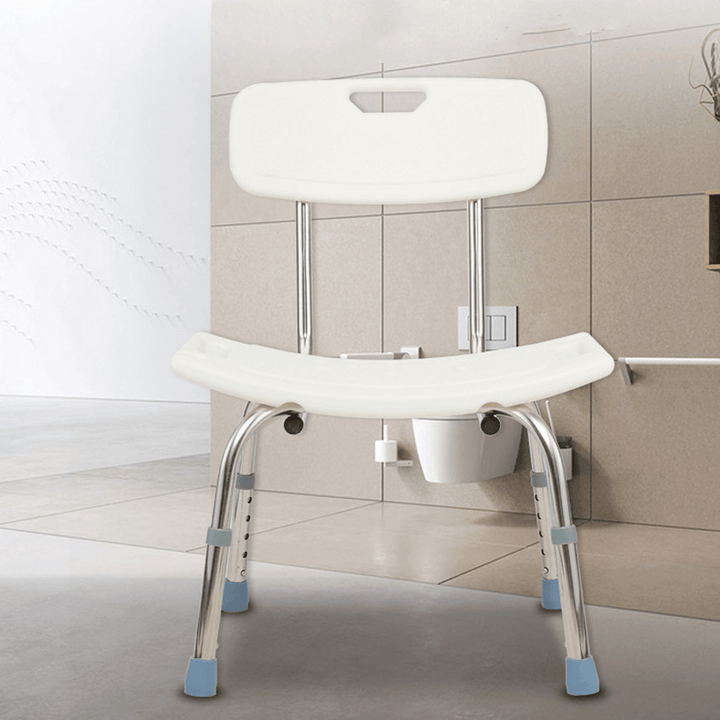 Adjustable Safety Shower Chair Seat Bench with Removable Back Bathtub Bath Chair for Elderly Tool-Free Assembly