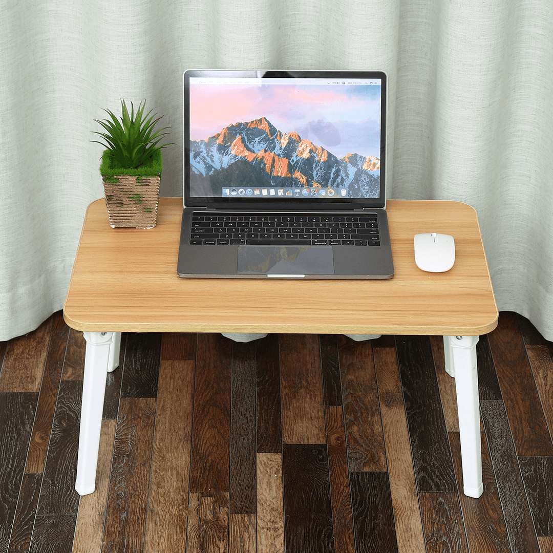 Folding Small Table Computer Desk 60X40 Made of Walnut for Home Office